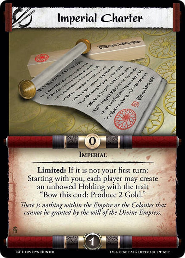 L5R : STRATEGY : Imperial Charter - (Promo TSE (EE))