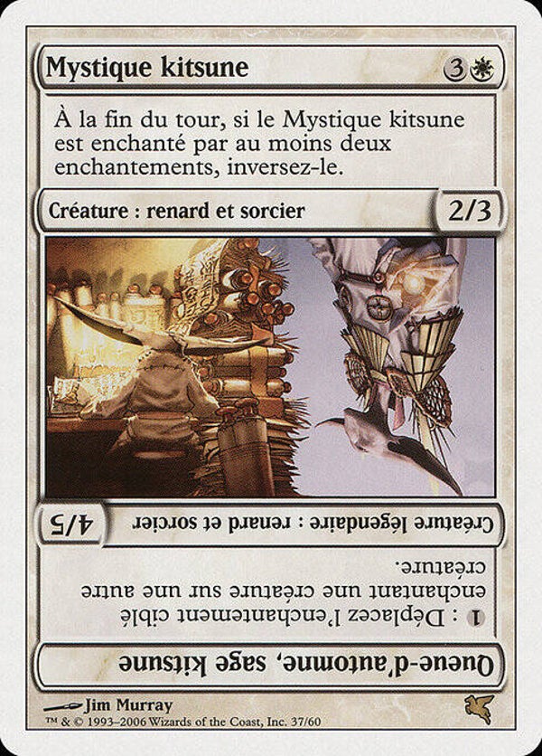 Magic : The Gathering (MTG) : Kitsune Mystic / Autumn-Tail, Kitsune Sage - (Hachette Encyclopedia W.B. French) - R