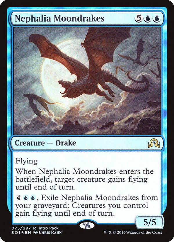 Magic : The Gathering (MTG) : Nephalia Moondrakes (V.2) - Promo : Intro Pack : Shadows over Innistrad (SOI) A.A. - FOIL (SPLD-PLD)