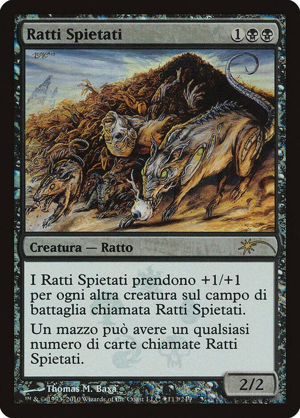 Magic : The Gathering (MTG) : Relentless Rats - Promo : Italian Bying pack 2011  - FOIL
