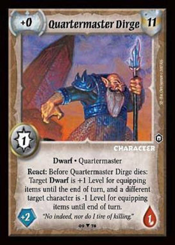 Warlord Saga of the Storm : Quartermaster Dirge (SD)