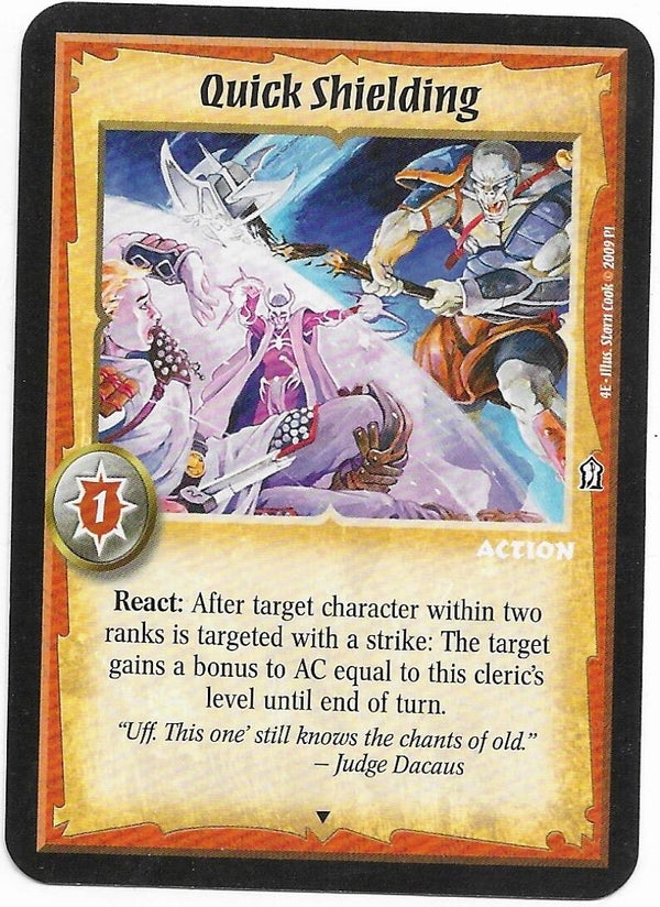 Warlord Saga of the Storm : Quick Shielding (4E Drasek Kit version) - Promo