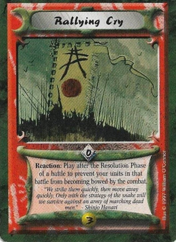 L5R : STRATEGY : Rallying Cry (Crimson and Jade R.C. (CaJ)) - "FIXED REPRINT"