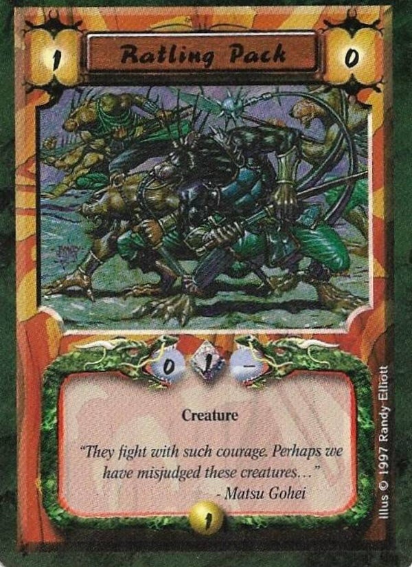 L5R : FOLLOWER : Ratling Pack (Crimson and Jade R.C. (CaJ)) - "FIXED REPRINT"