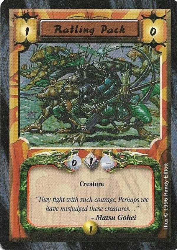 L5R : FOLLOWER : Ratling Pack (Anvil of Despair R.C. (AoD)) - "FIXED REPRINT"