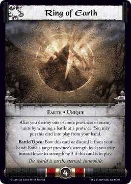 L5R : RING : Ring of Earth - (Promo CE 2009) - FOIL