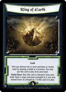 L5R : RING : Ring of Earth - (Promo SAM 2007) - FOIL version
