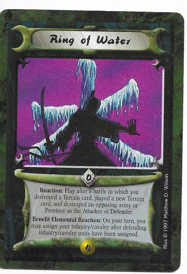 L5R : RING : Ring of Water (Crimson and Jade R.C. (CaJ)) - "FIXED REPRINT"