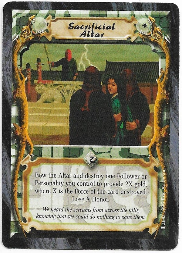 L5R : HOLDING : Sacrificial Altar (Anvil of Despair R.C. (AoD)) - "FIXED REPRINT"