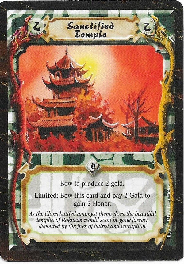 L5R : HOLDING : Sanctified Temple (Time of the Void R.C. (ToV)) - "FIXED REPRINT"
