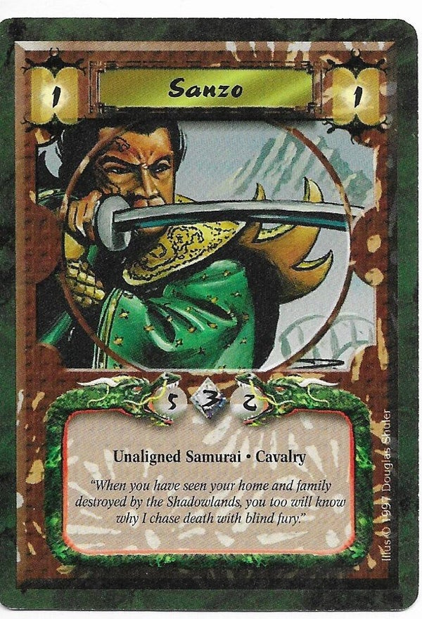 L5R : CLAN : UNALIGNED : Sanzo (Crimson and Jade R.C. (CaJ)) - "FIXED REPRINT"