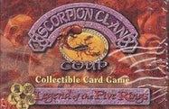 Legend of the Five Rings (L5R) CCG . Scorpion Clan Coup 1,2 & 3 cards logo pic