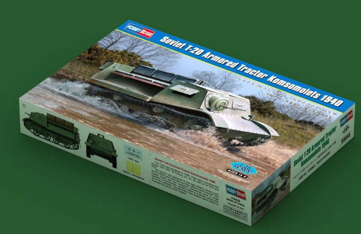 HOBBY BOSS : REF : 83848 : 1:35 : SOVIET : T-20 (Armored Tractor) Komsomolets (1940)