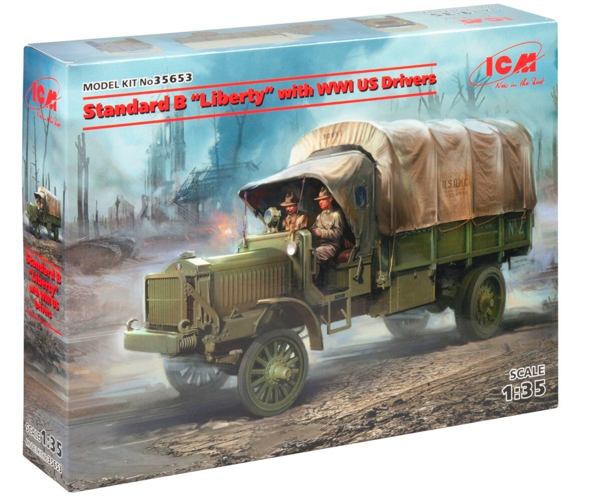 ICM : REF : 35653 : 1:35 : US : Standard B "Liberty" Truck (With WWI US Drivers (2 Fig.)) (WWI)