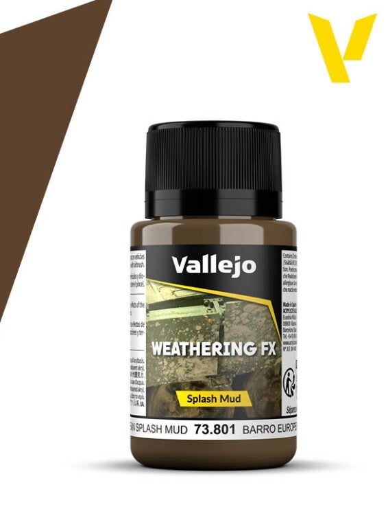 VALLEJO : REF : VAL73801 : WEATHERING FX SERIE : European Splash Mud (40 ml)