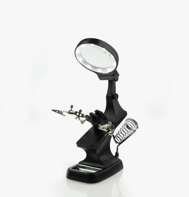 SHESTO (MODELCRAFT) : REF : PCL2004 : MATERIAL : Helping Hands & LED Magnifier Workstation