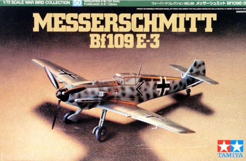 TAMIYA : REF : 60750 : 1:72 : WAR BIRD COLLECTION : German MESSERSCHMITT : BF109E-3