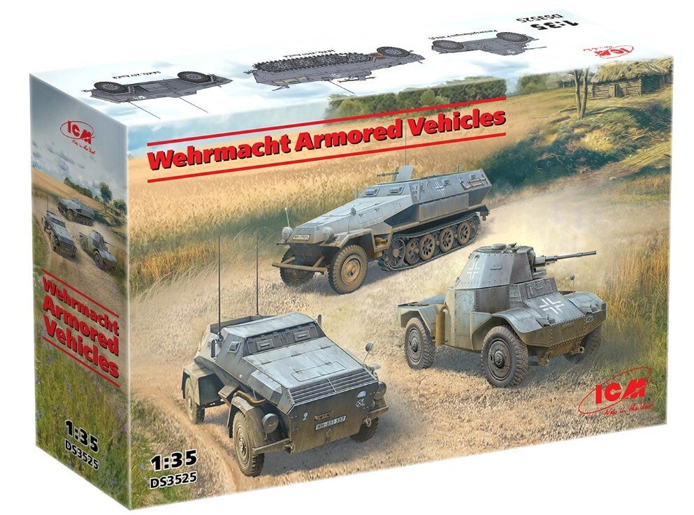 ICM : REF : DS 3525 : 1:35 : VEHICLE SET : German WWII "Wehrmacht Armored Vehicles" (3)