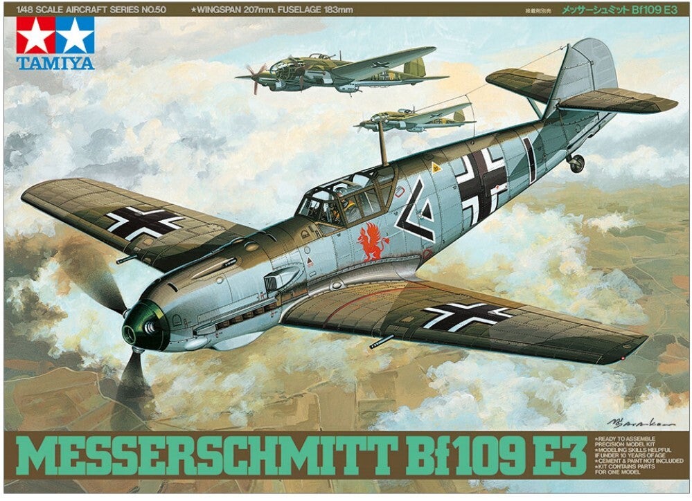 TAMIYA : REF : 61050 : 1:48 : AIRCRAFT SERIES KIT : German MESSERSCHMITT BF 109 E-3