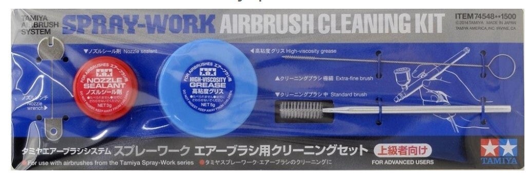 TAMIYA : REF : 74548 : AIRBRUSH ACCESSORY / ACCESSOIRE AEROGRAPHE : Spray-Work Airbrush Cleaning Kit / Kit Nettoyage Aérographe