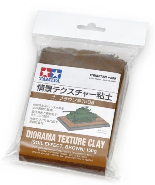 TAMIYA : REF : 87221 : DIORAMA TEXTURE : Clay (Soil Effect: Brown) / Argile Effet de Sol (Marron) (150 gr)