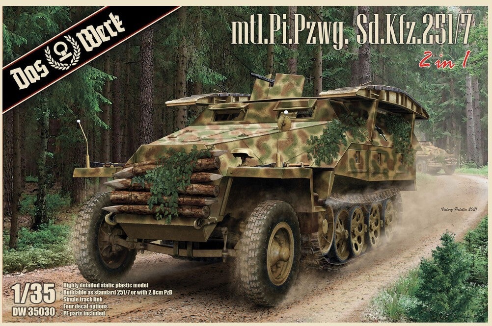 DAS WERK : REF : DW35030 : 1/35 : German mtl.Pi.Pzwg. Sd.Kfz.251/7 (2 in 1) (HALFTRACK)