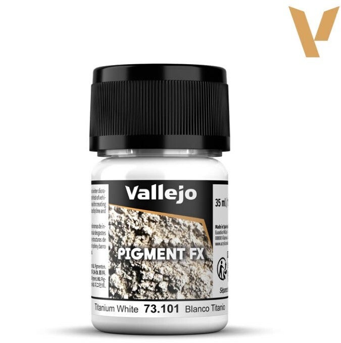 VALLEJO : REF : 73101 : PIGMENT : FX SERIE : Titanium White / Blanc Titane (35 ML)