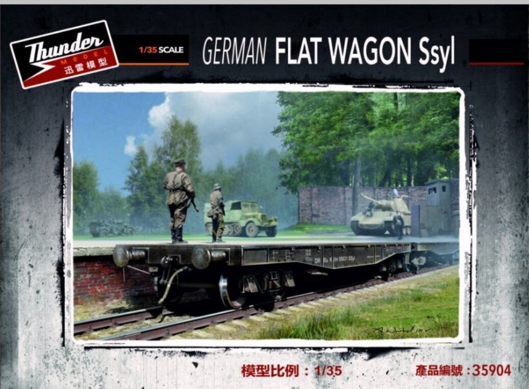 THUNDER MODEL : REF : 35904 : 1:35 : RAILWAY DOMAIN : German / Russian Flat Wagon Ssyl
