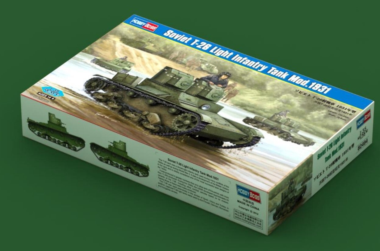 HOBBY BOSS : REF : 82494 : 1:35 : SOVIET : T-26 (Light Infantry Tank) (Model 1931)