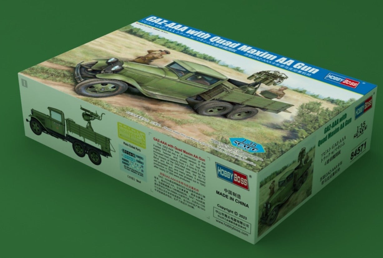 HOBBY BOSS : REF : 84571 : 1:35 : SOVIET : GAZ : GAZ-AAA Truck with Quad Maxim AA Gun