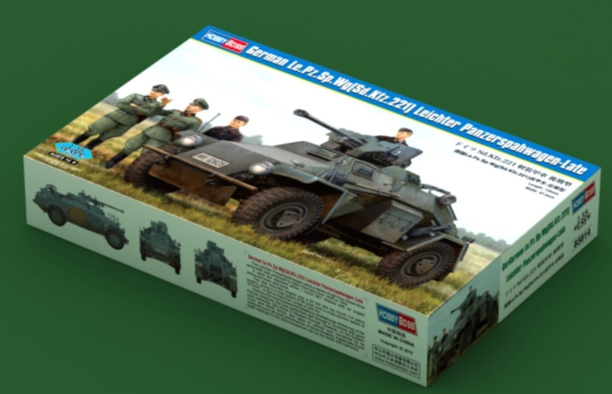 HOBBY BOSS : REF : 83814 : 1:35 : German Sd.Kfz. 221 Leichter Panzerspahwagen (Late Version) (Véhicule de Reconnaissance Léger)