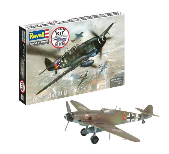 REVELL : REF : 74160 : 1:72 : STARTER KIT BEGINNER / DEBUTANT LEVEL 3 : German Messerschmitt Bf-109