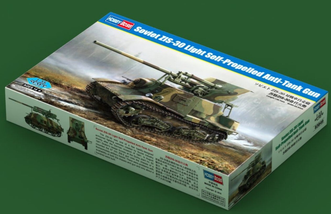HOBBY BOSS : REF : 83849 : 1:35 : SOVIET : ZIS-30 (Light Self-Propelled Anti-Tank Gun / Canon Antichar Automoteur Léger)