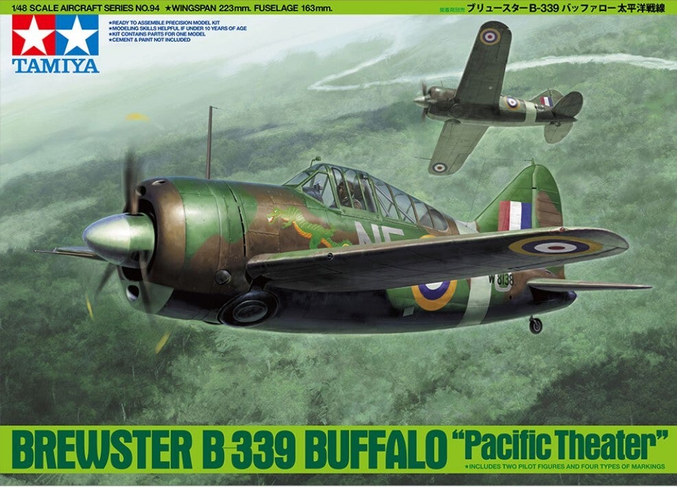TAMIYA : REF : 61094 : 1:48 : AIRCRAFT SERIES KIT : US : BREWSTER : B-339 BUFFALO "Pacific Theater"