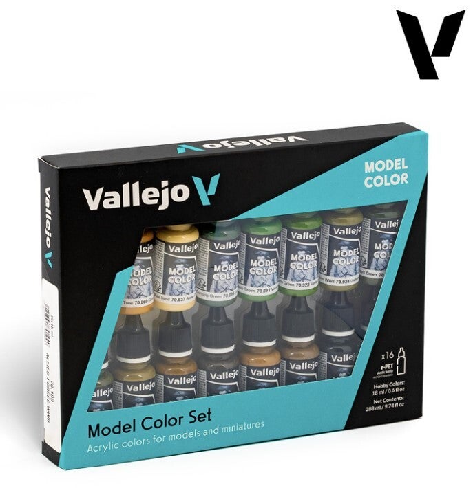 VALLEJO : REF : VAL70109 : MODEL COLOR SERIE : Allied Forces WWII (16) (BOX SET / COFFRET)