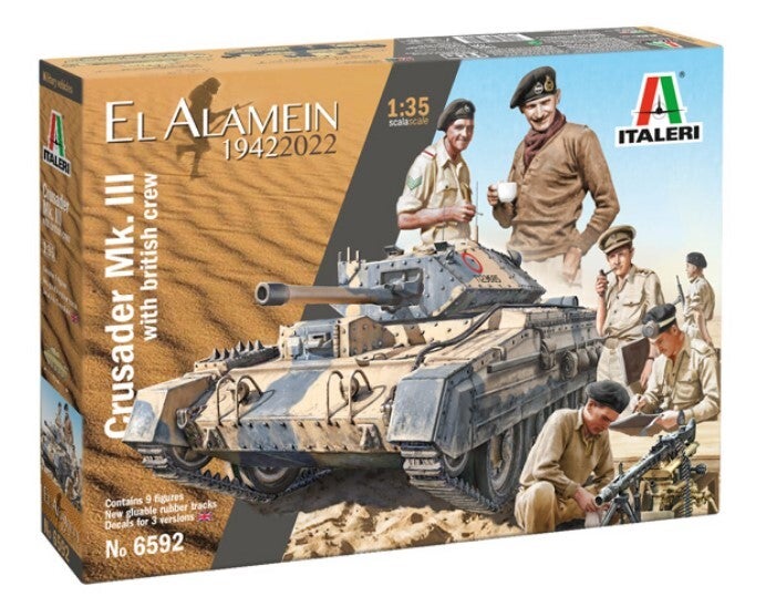 ITALERI : REF : 6592 : 1:35 : UK : Crusader Mk. III (With British Crew) ("El Alamein 1942/2022")