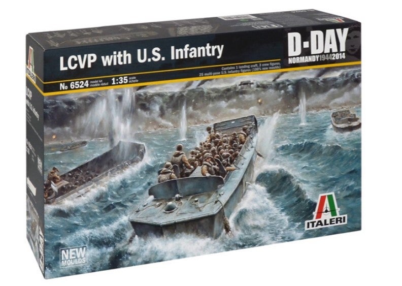 ITALERI : REF : 6524 : 1:35 : US : LCVP (Landing Craft Vehicle & Personnel) with U.S. Infantry