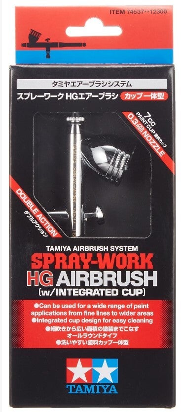 TAMIYA : REF : 74537 : AIRBRUSH / AEROGRAPHE : SPRAY-WORK HG AIRBRUSH (WITH INTEGRATED CUP)