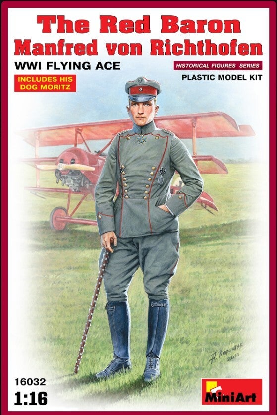 MINIART : REF : MINIART 16032 : 1:16 ! FIG : German : Manfred von Richthofen (The Red Baron) (Flying Ace) (WWI)