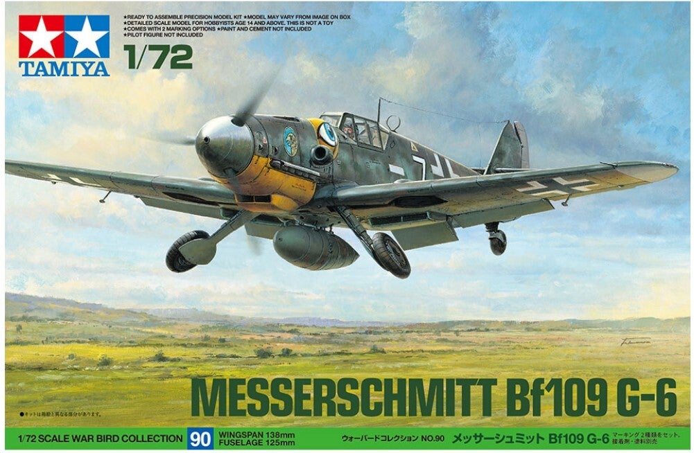 TAMIYA : REF : 60790 : 1:72 : WAR BIRD COLLECTION : German MESSERSCHMITT : BF109 G-6