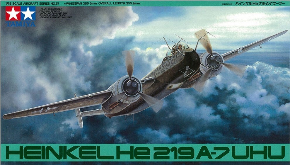 TAMIYA : REF : 61057 : 1:48 : AIRCRAFT SERIES KIT : German HEINKEL He219A-7 UHU