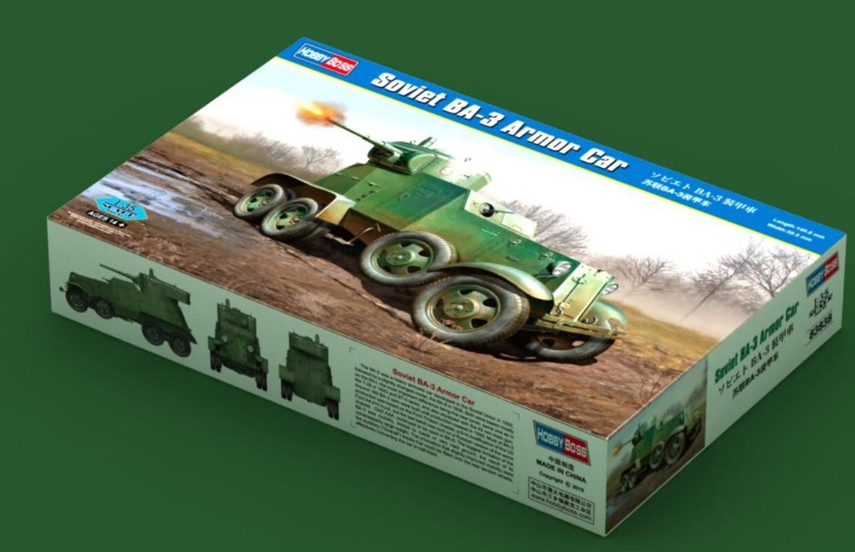 HOBBY BOSS : REF : 83838 : 1:35 : SOVIET : BA-3 Armored Car