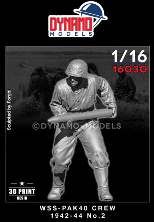 DYNAMO MODELS : REF : DYM-16030 : 1/16 ! FIG : German WSS PAK40 Crew (1942-44) N 2 (WWII)