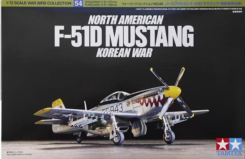 TAMIYA : REF : 60754 : 1:72 : WAR BIRD COLLECTION : US : NORTH AMERICAN : F-51D MUSTANG (KOREAN WAR)