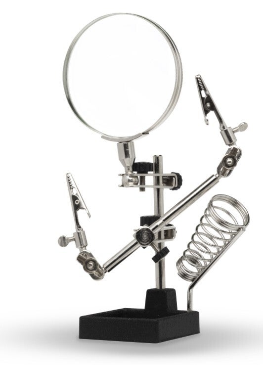 SHESTO (MODELCRAFT) : REF : PCL2300 : MATERIAL : Helping Hands & Glass Magnifier (Aide Mains et Loupe en Verre)