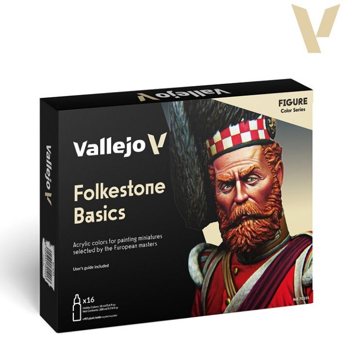 VALLEJO : REF : VAL70101 : MODEL COLOR SERIE : Folkestone Basics (16) (BOX SET / COFFRET)