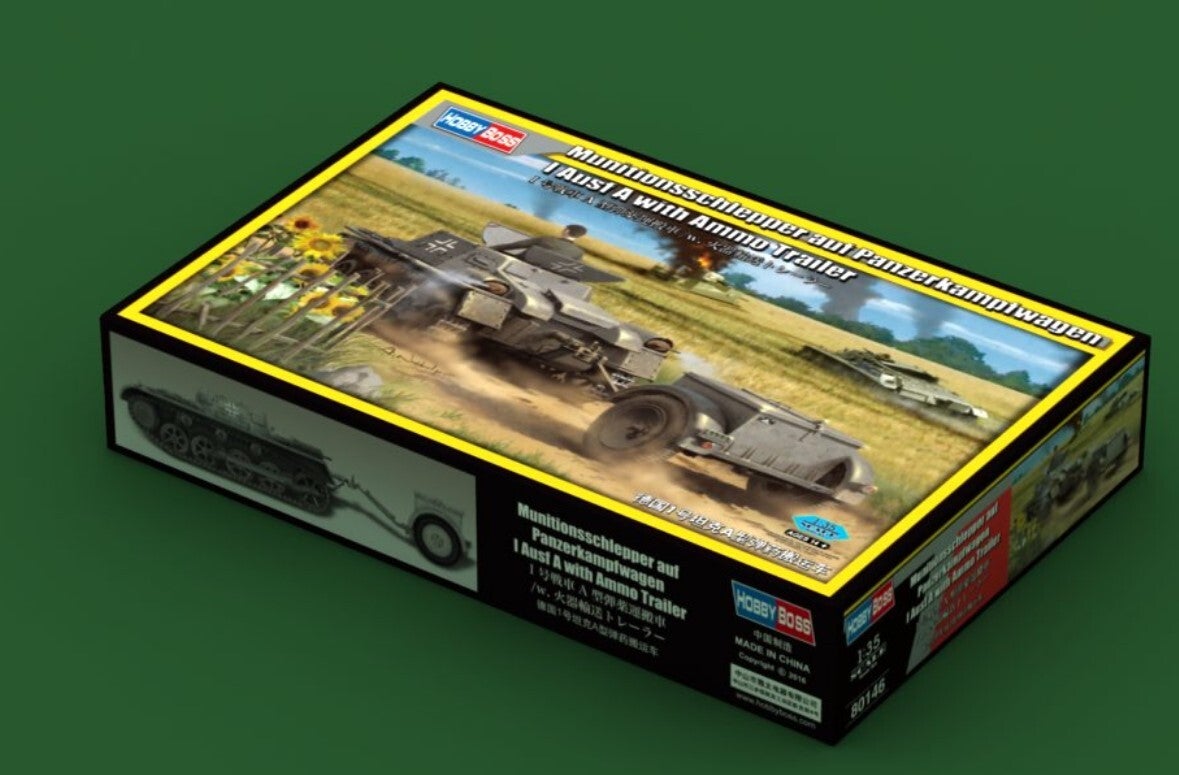HOBBY BOSS : REF : 80146 : 1:35 : German Munitionsschlepper auf Panzerkampfwagen I Ausf A (with Ammo Trailer (Remorque de Munitions montée sur ...))