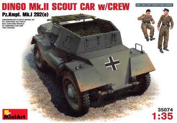 MINIART : REF : MINIART35074 : 1:35 : Dingo Mk.II Scout Car w/Crew Pz.Kmpf. Mk.I 202(e) (Daimler)
