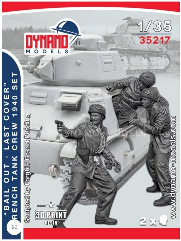 DYNAMO MODELS : REF : DYM-35217 : 1:35 : FIG : FRANCE : French Tank Crew “Bail Out” (LAST COVER SET) (3 Fig.)