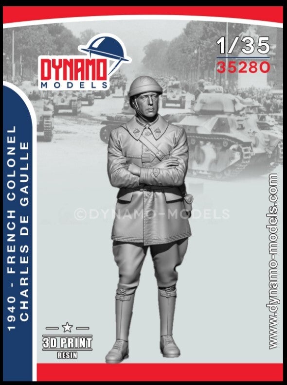 DYNAMO MODELS : REF : DYM-35280 : 1:35 : FIG : FRANCE : Tank Crew "Colonel De Gaulle" (1940)